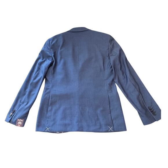 THE SAVILE ROW Men's Blue Trim Fit Brixton Suit Jacket Size 36S - Picture 7 of 7